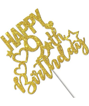 Tenhaisi Glitter Golden Happy 9th Birthday Cake Topper 9 and Fabulous Birthday Cake Topper - Kids 9th Birthday Party Decoration - Cheers to 9 Years Birthday/Wedding Anniversary Party Supplies - Buy Online on GoSupps.com
