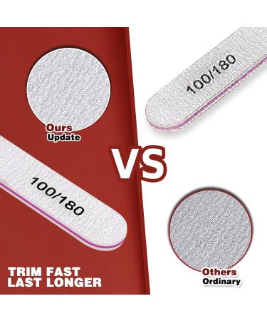 FANDAMEI 15pcs Double Sided 100/180 Nail Files for Gel Nails - Professional Manicure Tools for Home & Salon Use - Buy Online on GoSupps.com
