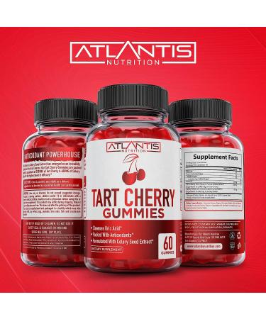 Tart Cherry & Celery Seed Gout Relief Gummies - 60ct | Joint Support & Antioxidant for Uric Acid Cleanse - Buy Online on GoSupps.com