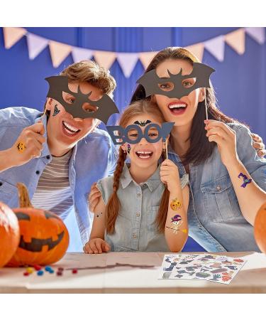 Halloween Temporary Tattoos Set for Kids - 288 Pieces, 48 Styles, Ghost, Pumpkin, Spider Web, Bat, Witch, Cat - Trick or Treat Fake Tattoos - 18 Sheets - Buy Online on GoSupps.com