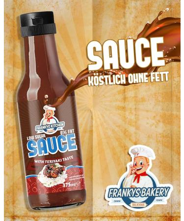 Franky's Bakery Teriyaki Sauce 375ml - Healthy Low-Calorie Grill Sauce with Delicious Flavor - Classic Teriyaki Sauce for International Shipping - Buy Online on GoSupps.com