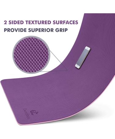 Ewedoos Non-Slip TPE Yoga Mat - Purple/Pink | Eco-Friendly Workout Mat for Yoga, Pilates & Floor Exercises | Thick Fitness Mat with Carry Strap - Buy Online on GoSupps.com