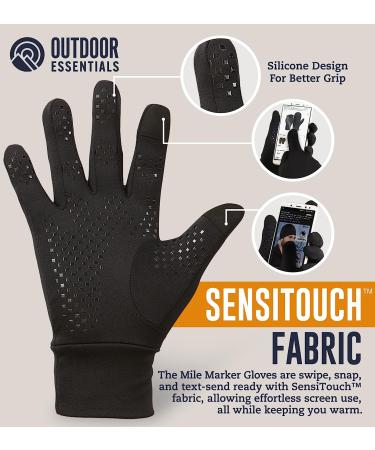 Touch Screen Running Gloves - Thermal Winter Glove Liners for Men & Women - Smartphone Compatible for Texting, Cycling, Driving - Medium/Large - Buy Online on GoSupps.com