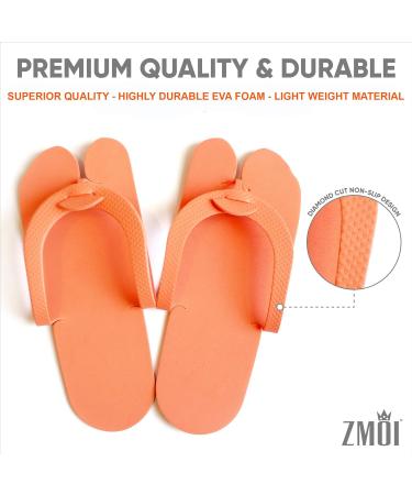 Disposable Pedicure Slippers - 24 Pairs Anti-Slip EVA Foam Flip Flops | Comfortable Spa & Nail Salon Wear in Fun Colors - Buy Online on GoSupps.com