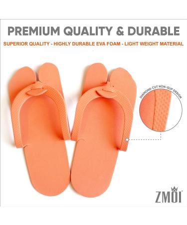 ZMOI Pedicure Slippers - 12 Pairs of Disposable Anti-Slip Flip Flops - One Size Fits All - Comfortable & Safe - 4 Colors - Ideal for Spa & Nail Salon - Buy Online on GoSupps.com