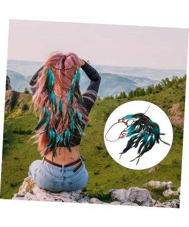 Beatifufu Feather Headband Headband Feather Headband Dresses Burning Man Outfits for Women Peacock Headband Tassel Trim Headpiece Decor Accessories Fashion Artificial Feather Miss - Buy Online on GoSupps.com