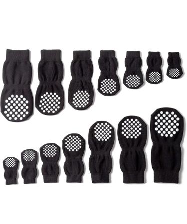 AKOPAWON Anti-Slip Socks for Dogs & Cats - 4-Piece Paw Protection Rubber Reinforcement Sizes S-5XL for Pets 1-36kg+ - W-Black 3XL - Buy Online on GoSupps.com
