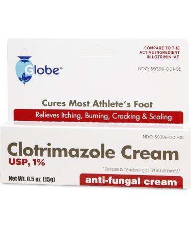 Clotrimazole 1% Cream 0.5 oz (8 Pack) - Travel Size, Compare to Lotrimin - Buy Online on GoSupps.com