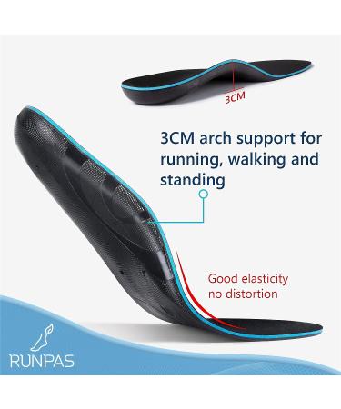 Orthotic Insoles for Plantar Fasciitis Relief | Arch Support for Flat Feet | Men 10-11.5, Women 12-13.5 - Buy Online on GoSupps.com