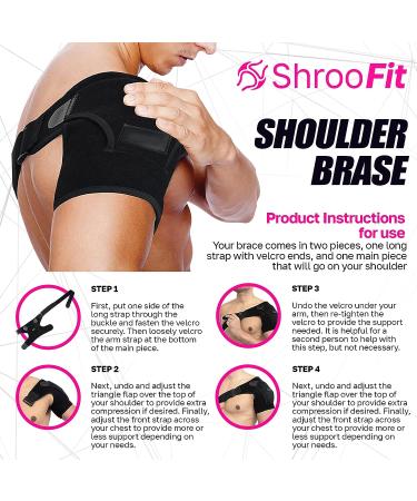 Shoulder Brace for Men and Women - Rotator Cuff Support with Soft Underarm Pad | Pain Relief & Compression Sleeve for Shoulder Injury - Buy Online on GoSupps.com