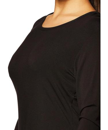 Women's Soft Crew Neck Underscrub Long Sleeve Tee Shirt - Large Black | 4881 Workwear Originals - Buy Online on GoSupps.com