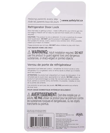 Safety 1st Refrigerator Door Lock - Childproof Your Kitchen with Dcor Style - Buy Online on GoSupps.com