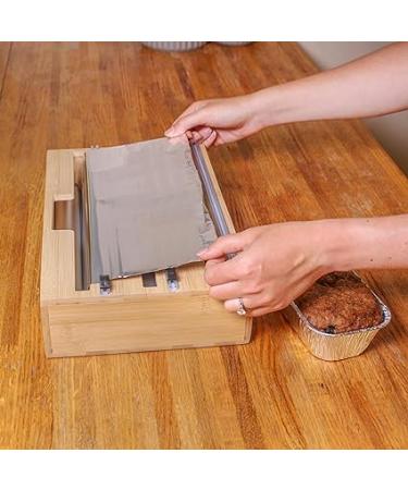 Potted Pans Plastic Wrap Dispenser with Cutter - 3 Slotted Kitchen Drawer Organizer - Buy Online on GoSupps.com