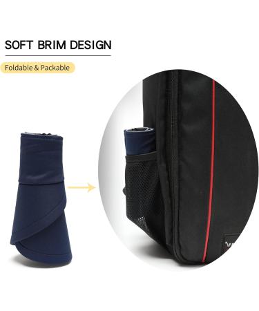 SAITAG Visor Cap - Adjustable Unisex Sunshield Flexible & Foldable Fashion Sun Visor for Golf Tennis Cycling & Fishing - S-L Sapphire - Buy Online on GoSupps.com