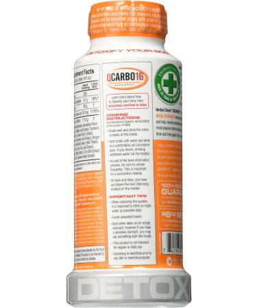 Herbal Clean QCarbo16 Detox Orange 16oz - Fast-Acting Body Cleanse & Detox Solution - Buy Online on GoSupps.com