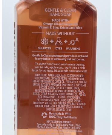 Bath and Body Works Gentle & Clean Foaming Hand Soap 8.75 fl. oz. (Aromatherapy Orange Ginger 2-Pack) - Buy Online on GoSupps.com