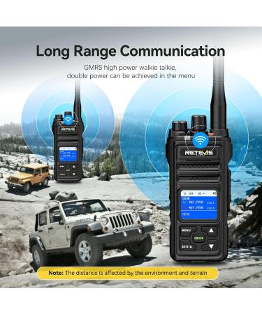 Retevis NR30S Walkie Talkies Long Range IP67 Waterproof GMRS Two Way Radio Noise Canceling - Black - Pack Of 2 - Buy Online on GoSupps.com