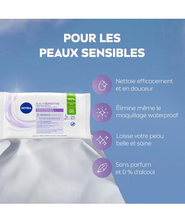  NIVEA NIVEA Cleansing Makeup Remover Wipes for Sensitive Skin - Enriched with Dexpanthenol - 25 Wipes - Buy Online on GoSupps.com