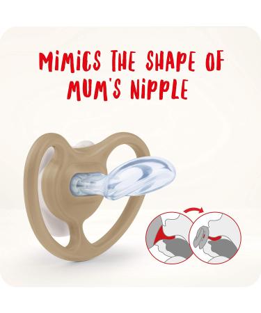 Nuk Space Baby Schnuller | BPA-Free Silicone Pacifier for 6-18 Months | Extra Ventilation | Owl & Panda Design | 2-Pack Standard Blue - Buy Online on GoSupps.com