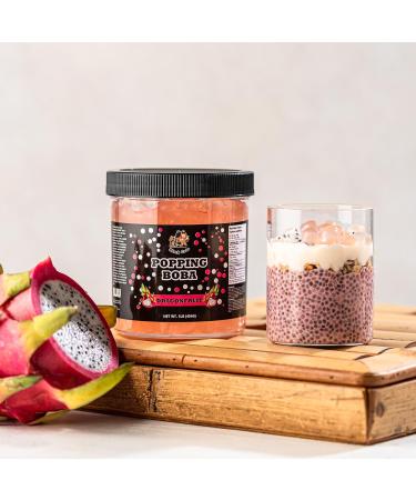 Popping Boba Pearls | Dragonfruit Flavor | 1LB (454g) | Bursting Tea Balls for Drinks Desserts Smoothies and Snack Toppings | Bubble Tea Tapioca Pearl Mix - Buy Online on GoSupps.com