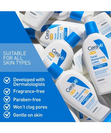 CeraVe Facial Moisturizing Lotion SPF 50 - 3 Oz. - Buy Online on GoSupps.com