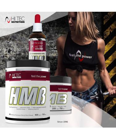 Hi Tec Nutrition HMB Supplements | 400 Tasteless Capsules for Muscle & Endurance Booster | Anti-Catabolic & Anabolic Properties - Buy Online on GoSupps.com