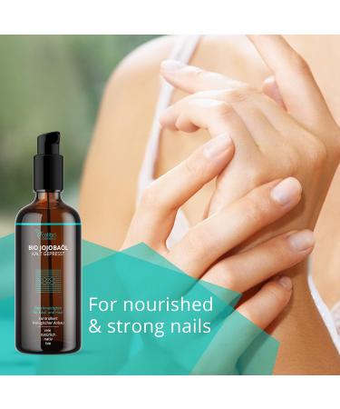 Organic Jojoba Oil Cold Pressed - 100% Pure - For Healthy Hair Nourished Skin and Strong Nails - Oil for Hair and Face - 100 ml in Light-Protection Glass Bottle - Virgin Oil - Made in Germany - Buy Online on GoSupps.com