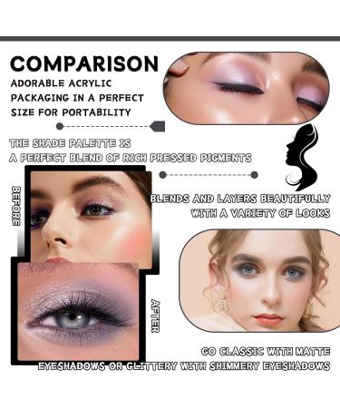 Blue Gray Eyeshadow Palette 4 Colors Matte Glitter Eyeshadow Makeup Palette with Brushes Waterproof Long Lasting Pigmented Gray Silver Eye Shadow Palette Goth Halloween Daily Makeup Pallet - Buy Online on GoSupps.com
