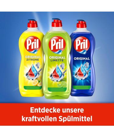 Pril Original Limette 10x 675 ml - Premium Hand Dishwashing Detergent Superior Grease Removal Fresh Lime Scent Clean Dishes in Cold Water - Buy Online on GoSupps.com