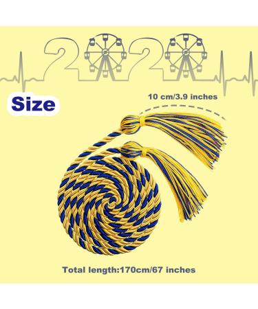 12-Piece Blue & Gold Graduation Honor Cord Set for Student Grad Days - Buy Online on GoSupps.com