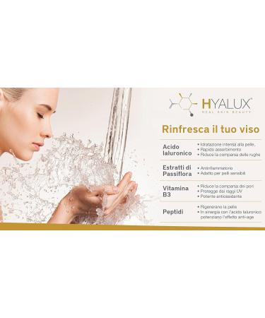 Pure Hyaluronic Acid Serum intensely moisturizing anti-wrinkle reduction of wrinkles and fine lines eye and lip contour. With Passionflower Peptides and Vitamin B3 - Buy Online on GoSupps.com