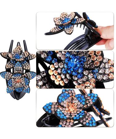 6 Rhinestone Flower Hair Clips for Women - Vintage Slipproof Pearl Clipper Jewelry - Perfect for Brides - Buy Online on GoSupps.com