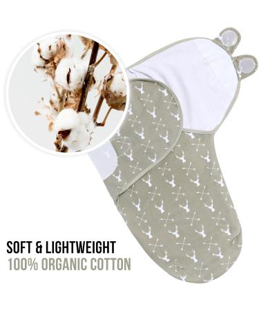 Mama Cheetah Baby Swaddle Sack Easy Swaddles for Boy & Girl 0-3 Month - Grey - Pack Of 3 - Buy Online on GoSupps.com