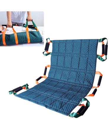 Transfer Positioning Pad Patient Transfer Sheet(46'' X 27'') with 12 Reinforced Handles 115 Kg Load 3 Layers Embossed and Waterproof Oxford Cloth for Patients Moving Turning Lifting