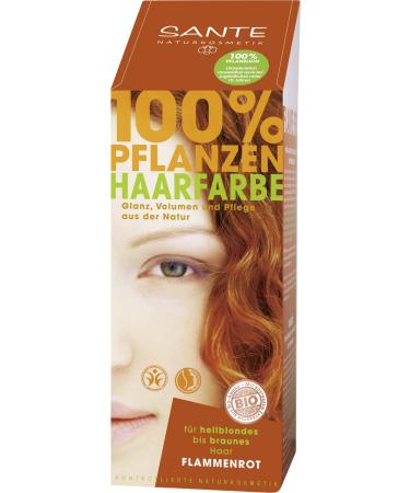 SANTE natural cosmetics plant hair color powder flame red 100g flame red 100 g (1 pack)