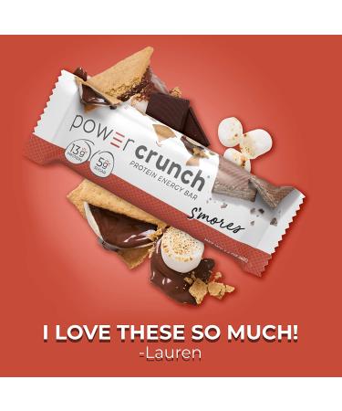 BNRG Power Crunch Protein Energy Bar - S'mores Flavor (12 Bars, 1.4 oz Each) | High Protein Snack - Buy Online on GoSupps.com