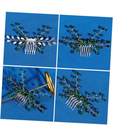 Angoily Rhinestone for Hair Rhinestone Hair Comb Green Hair Accessories Hair Gems for Women Hair Rhinestones Bride Hair Accessory Wedding Tiara Crystal Decorate Beautiful Women's - Buy Online on GoSupps.com