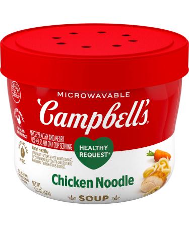 Campbell's Healthy Request Chicken Noodle Soup, 15.3 Oz Microwavable Bowl (Case of 8) Healthy Request Chicken Noodle Soup 15.3 Ounce (Pack of 8)