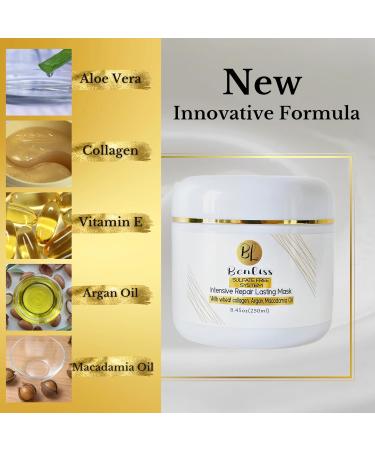 Intensive Repairs Lasting Hair Mask - Deep Conditioner for Dry Damaged & Curly Hair with Argan & Macadamia Oil | 8.45 Fl OZ - International Shipping Available - Buy Online on GoSupps.com