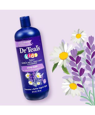 Dr Teal's Sleep Spray with Melatonin & Essential Oil Blend 6 fl oz (Pack of 3) & Kids 3-in-1 Sleep Bath: Bubble Bath Body Wash & Shampoo with Melatonin & Essential Oil 20 fl oz (Pack of 3) Spray + 3-in-1 Sleep Bath(Pack  - Buy Online on GoSupps.com