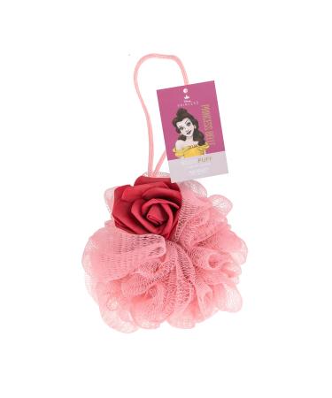 MAD BEAUTY Disney Pure Princess Belle Rose Design Loofah Body Puff  Soft Lathering for Shower & Bath  Relax & Unwind  Self-Care Nighttime Routine  Beauty and The Beast