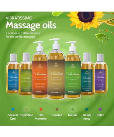 Vibratissimo Natural - Massage Oil for Sensual Pleasure Love Oil Erotic Oil 1000ml Natural 1 l (Pack of 1) - Buy Online on GoSupps.com