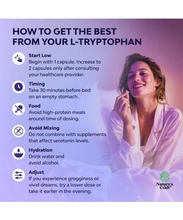 Pure L-Tryptophan 1000mg Capsules - L Tryptophan Supplement for Sleep, Promotes Relaxation & Emotional Well-Being for Women & Men - Potent Pure Mood Support Supplement for Adults - 120 Count 120 Count (Pack of 1) - Buy Online on GoSupps.com