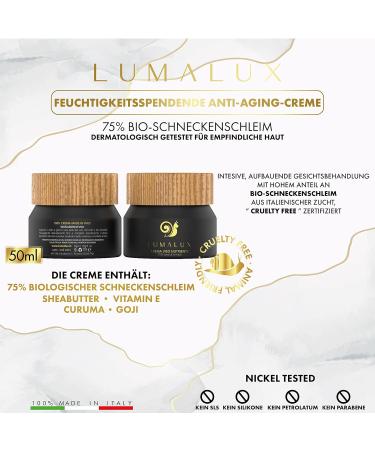 Lumalux Skin Care Combo Pack - 50ml Snail Mucus Serum & 50ml Moisture Cream - Anti-Aging Skin Care Set for Radiant Skin - Buy Online on GoSupps.com