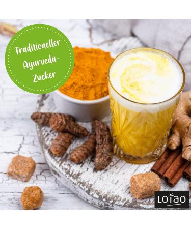 Lotao Cane Brown Bio Jaggery Kiss (300g) - Unrefined Brown Sugar for Tea Coffee Baking & Cocktails | Organic Sugar Cane Ayurveda - Buy Online on GoSupps.com