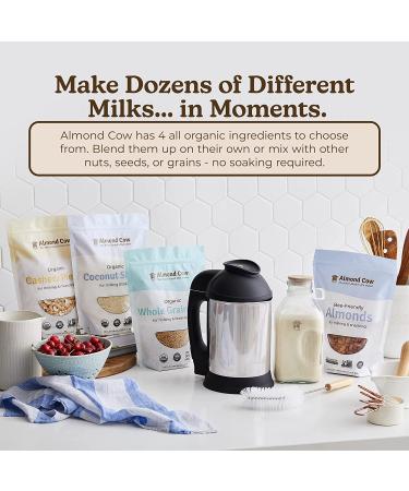 Almond Cow Raw Almonds for Homemade Almond Milk 3lbs | USA Grown | Vegan | Non-GMO | Bee-Friendly | Glyphosate Residue Free - Buy Online on GoSupps.com