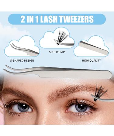 GEMERRY Lash Extension Kit - DIY 8-16mm D Curl Lash Clusters Bond & Seal Glue Remover & Tweezers - Perfect for Self-Use - Buy Online on GoSupps.com