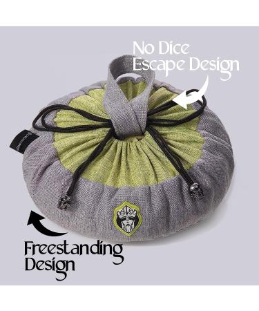 CardKingPro Monstrous Dice Bag - Gray/Green - 500+ Dice Capacity - 8 Pockets - Ideal for Dice Hoarders - Buy Online on GoSupps.com