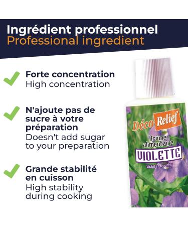 D co Relief - Purple Liquid Flavor 125ml - Pastry & Yogurt Maker Food Flavor - For Cakes Pastries Yogurts - Concentrated - Buy Online on GoSupps.com
