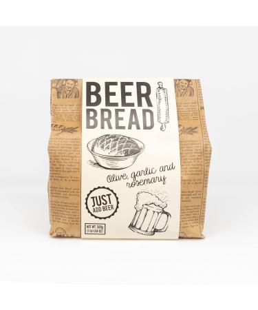 Eat.Art | Beer Bread Baking Mix, Just Add Beer! | Easy Bake | Olive, Garlic & Rosemary